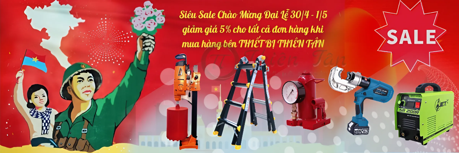 Sale ngày lễ 30/4 - 1/5 ưu đãi 5%