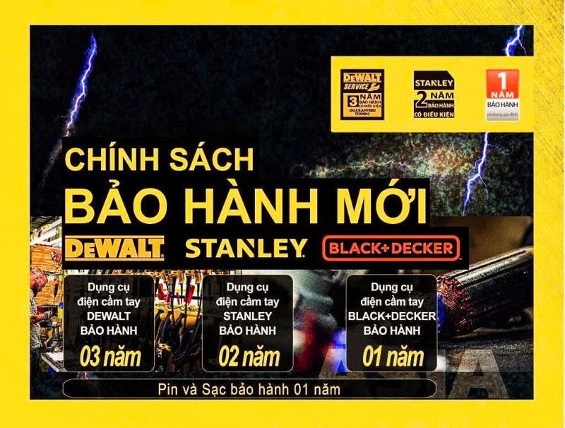 Chính sách bảo hành máy siết bu lông pin Dewalt tại Thiết Bị Thiên Tân