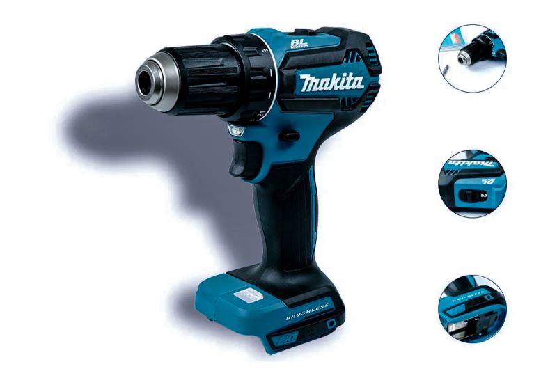 Máy khoan và vặn vít Makita DDF485Z dùng pin (18V)