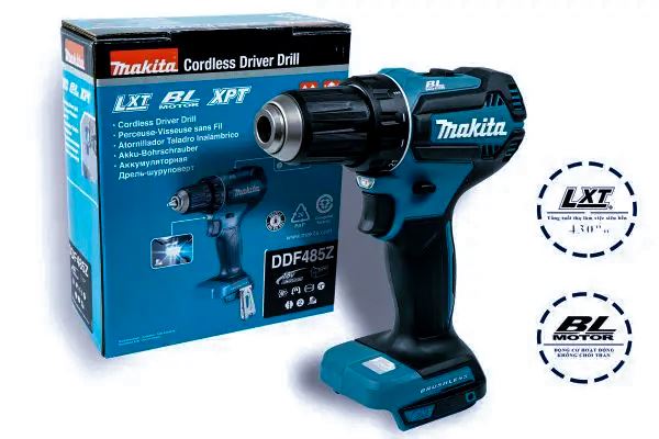 Máy khoan và vặn vít Makita DDF485Z dùng pin (18V)