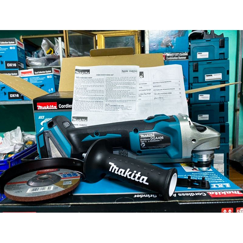 Máy mài góc Makita DGA406Z dùng pin 100mm 18V (solo)