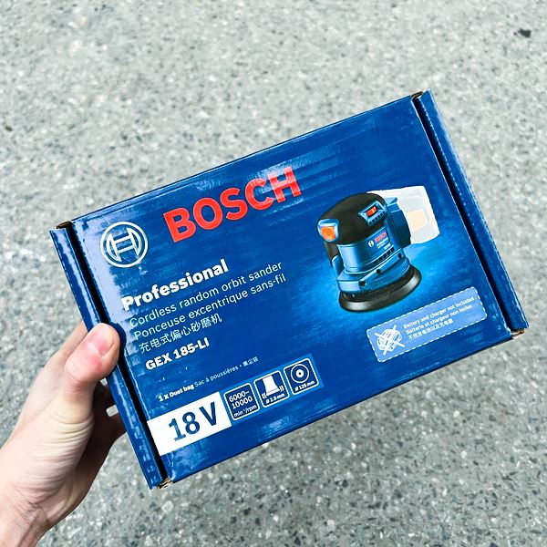 Máy chà nhám tròn dùng pin 18V Bosch GEX 185-LI (solo)