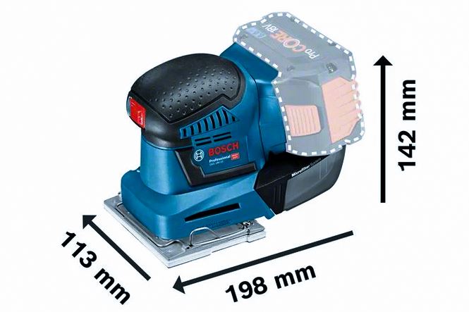 Máy chà nhám rung Bosch GSS 18V-LI dùng pin (Solo)