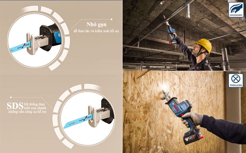 M&aacute;y cưa kiếm d&ugrave;ng pin 18V Bosch GSA 18V-24 (solo)