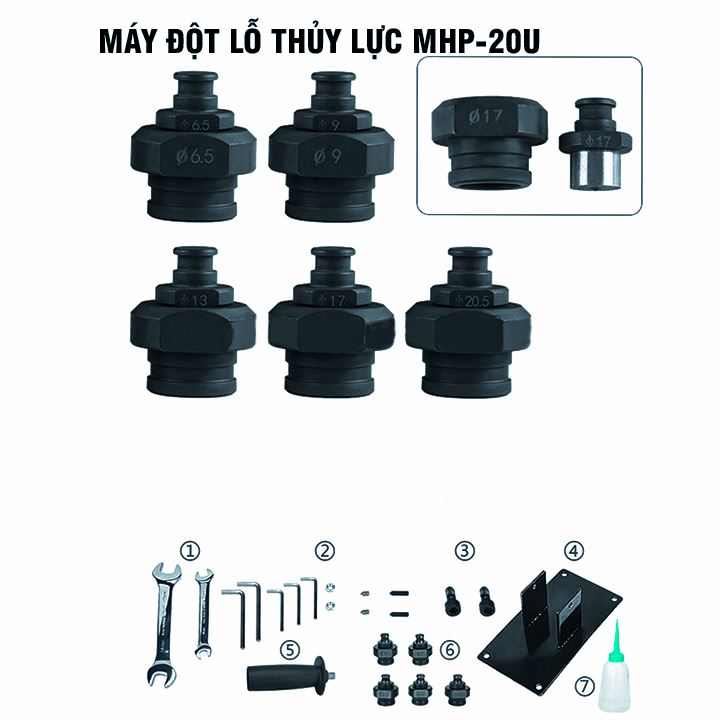 Máy đột lỗ cầm tay dùng điện shinka MHP-20 - U