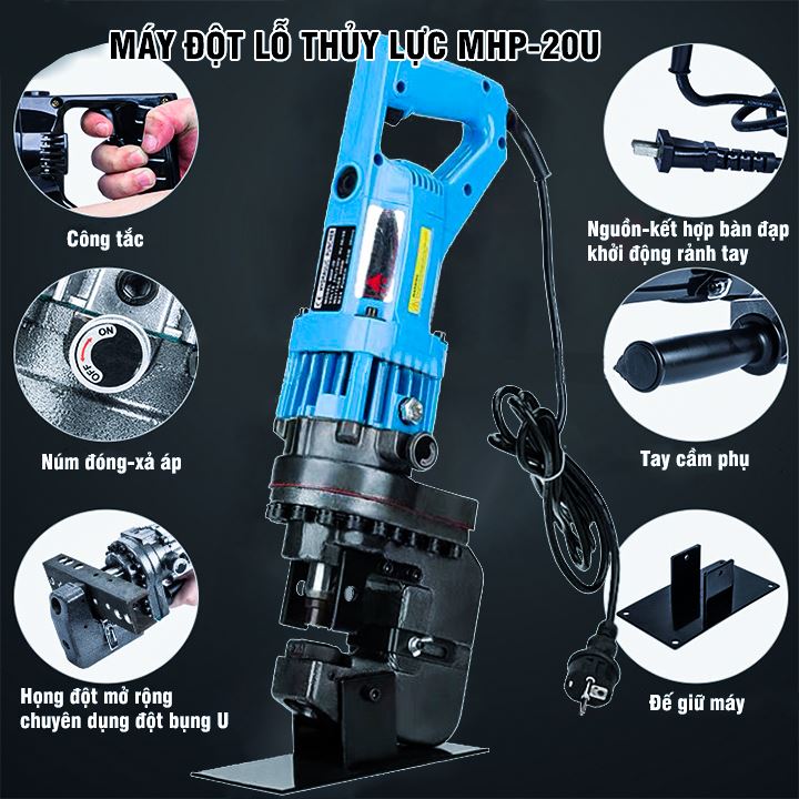 Máy đột lỗ cầm tay dùng điện shinka MHP-20 - U
