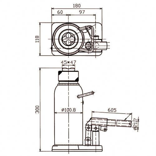 Kích thủy lực Masada 10 tấn MH-10LS-1 có khóa hãm