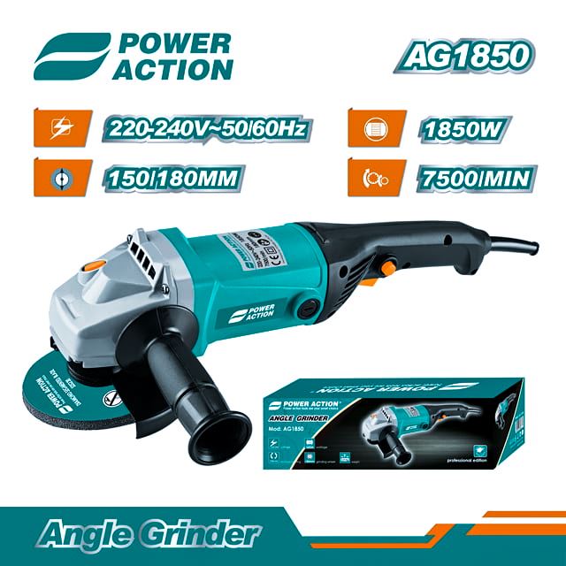Máy mài góc công tắc bóp Power Action AG-1850